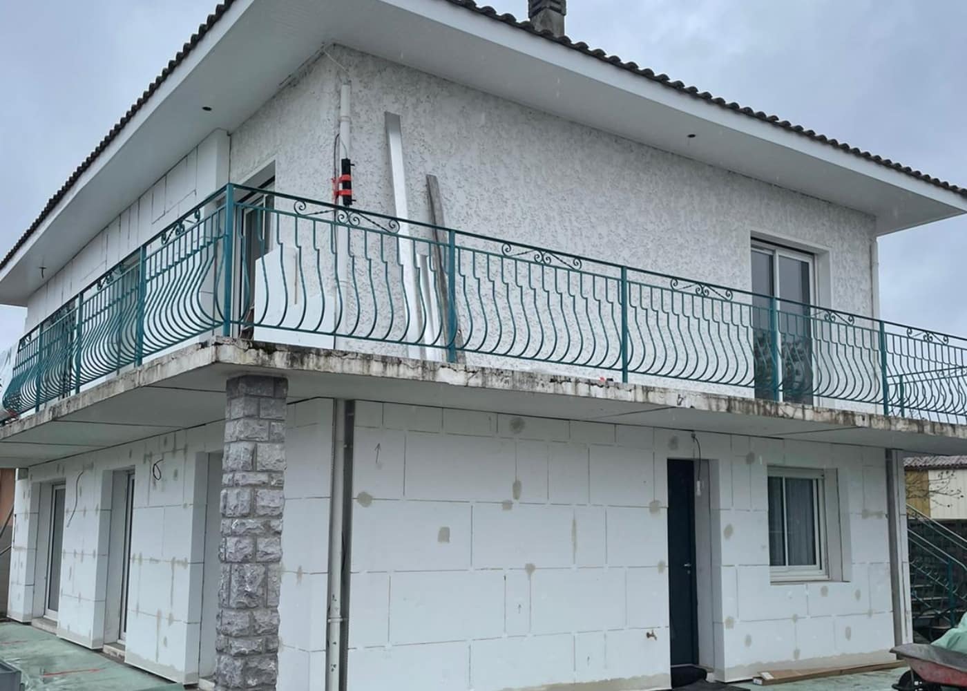 ITE sur maison traditionnelle à Biscarrosse