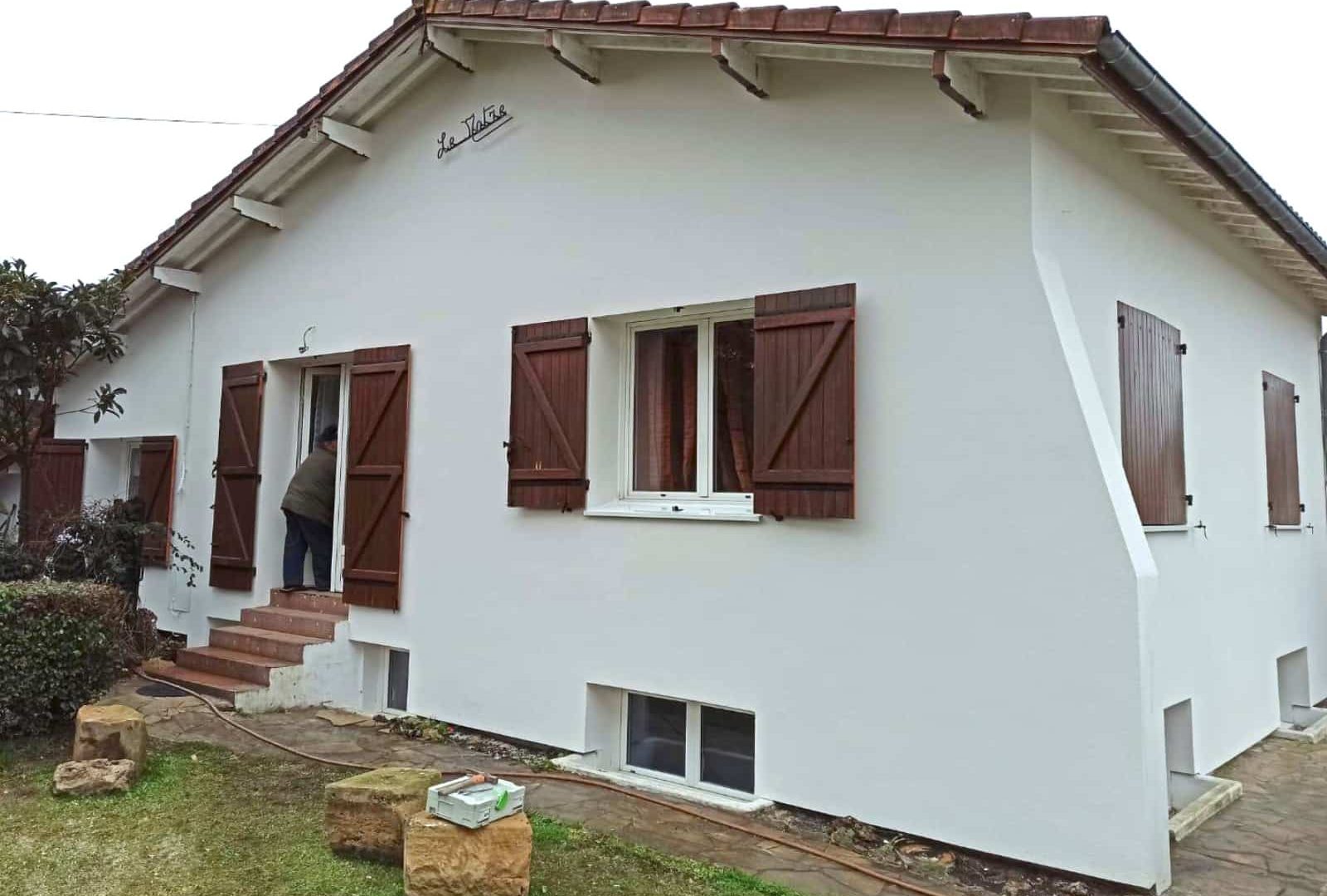 Isolation thermique par l&rsquo;extérieur (ITE) sur 2 faces à Mimizan — après chantier