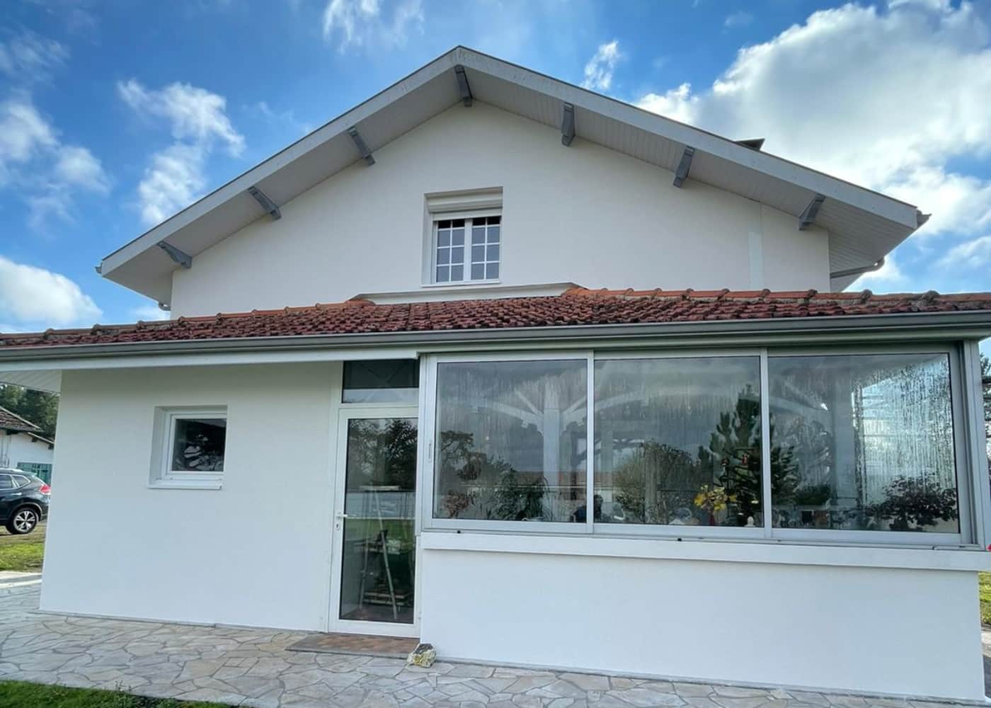 façade de maison à Arengosse dans les Landes