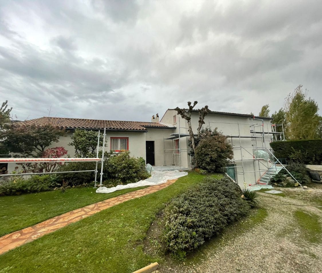 photo maison pendant travaux