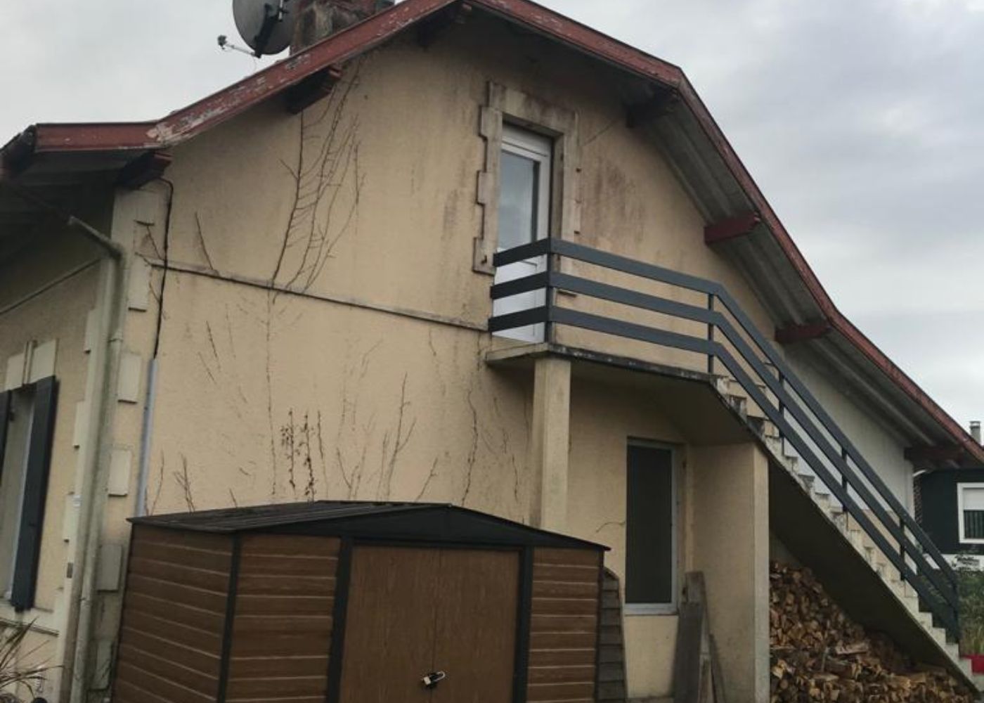 Ravalement de façade à Biscarosse — avant chantier