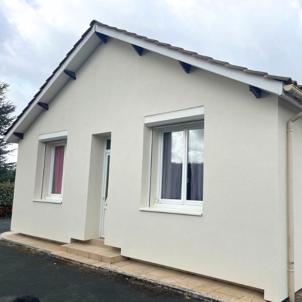 Réalisation d'une ITE sur une maison à Biganos après1