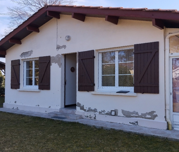 Isolation de façade à Cazaux (ITE) — avant chantier