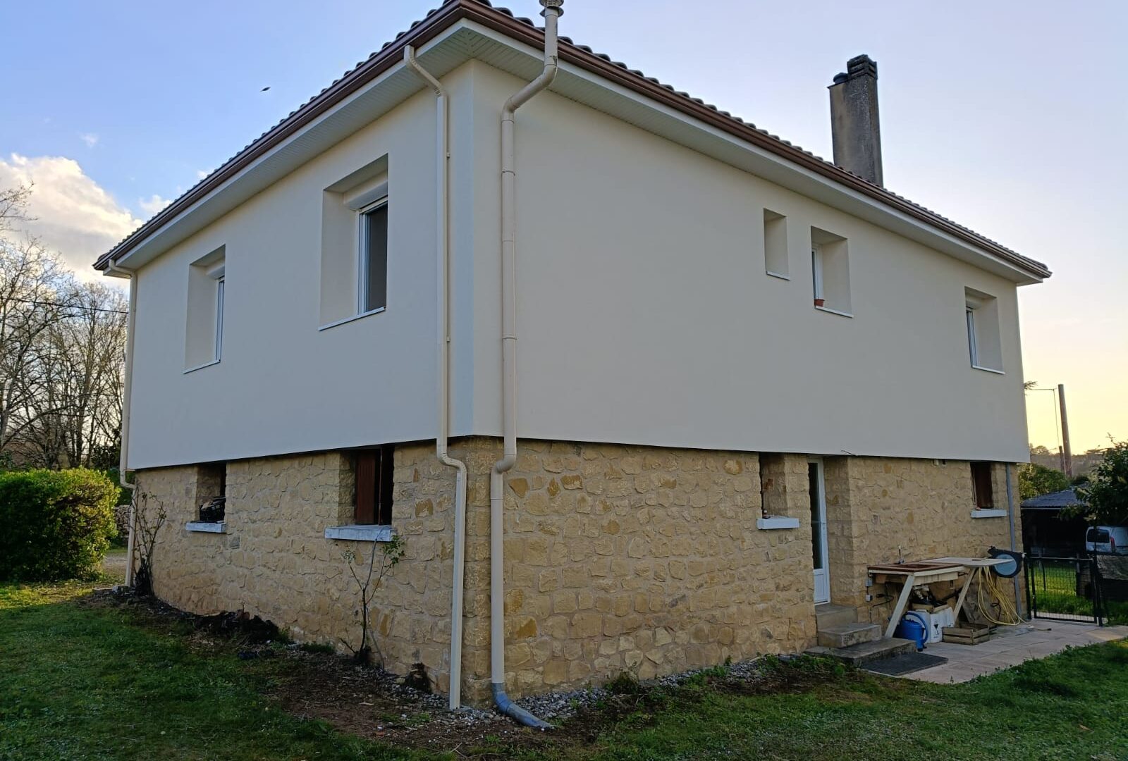 Photos d'un chantier ITE à La Rochelle